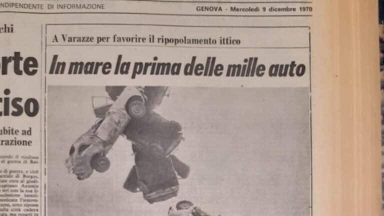 1000 auto sul fondo del mare a Varazze